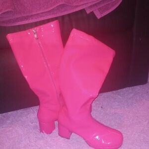 Pink Knee-High Women's Boots